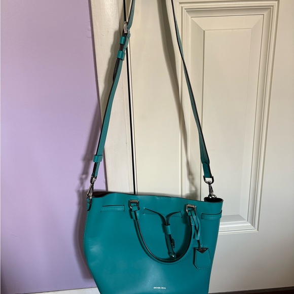 Michael Kors Handbags - Michael Kors Blue Shoulder Bag with Structured Design